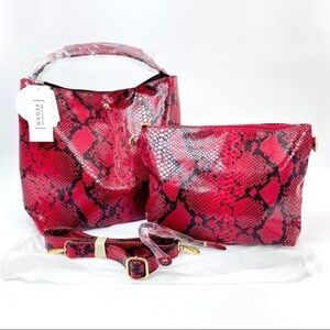 Python Snake Skin 2-in-1 Shoulder Bag